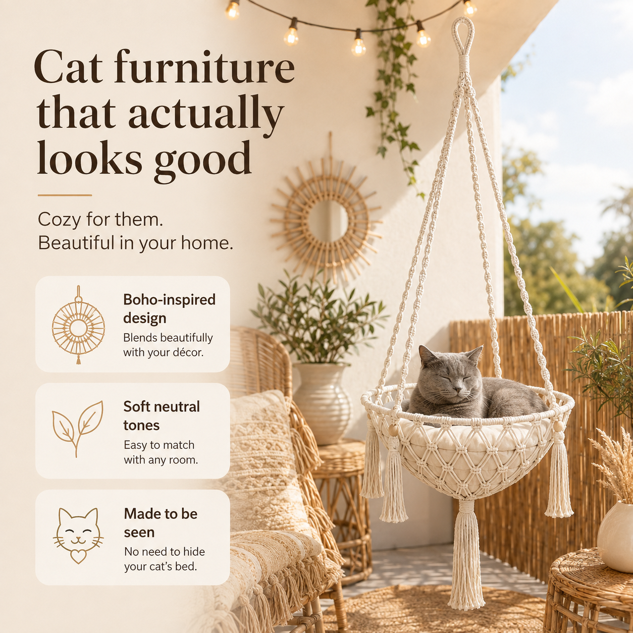 SkyNest – Hanging Cat Bed